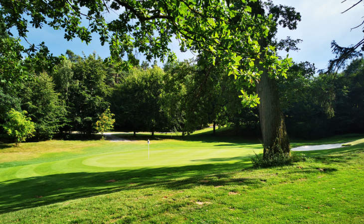 Ein Puttinggreen auf einem Golfplatz