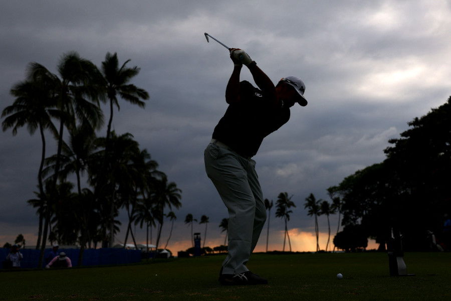 Hideki Matsuyama beim Abschlag während The Sentry auf Hawaii